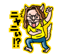 Drumming Cat Bea!! More!! sticker #12913281