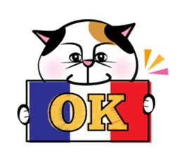 Two cats speak French 2 sticker #12914128
