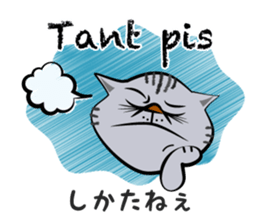Two cats speak French 2 sticker #12914130