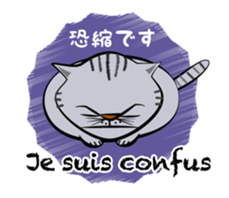 Two cats speak French 2 sticker #12914136