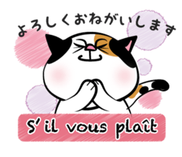 Two cats speak French 2 sticker #12914146