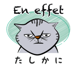 Two cats speak French 2 sticker #12914158