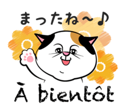Two cats speak French 2 sticker #12914165
