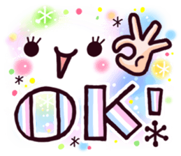 Brilliantly sticker of cute face. sticker #12914696