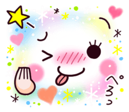 Brilliantly sticker of cute face. sticker #12914711