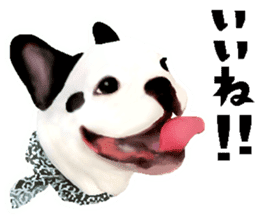 Happy sticker of the French buldog sticker #12915568