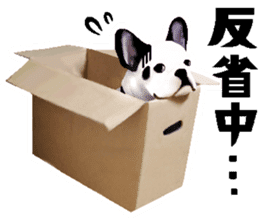 Happy sticker of the French buldog sticker #12915594