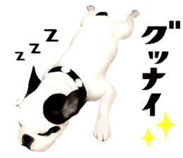 Happy sticker of the French buldog sticker #12915605