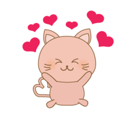 peachy cat sticker #12916206