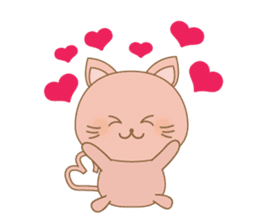 peachy cat sticker #12916206