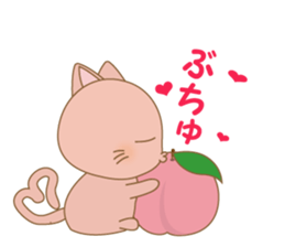 peachy cat sticker #12916208