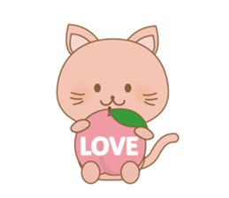 peachy cat sticker #12916213