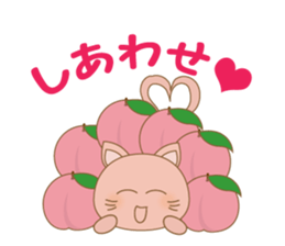 peachy cat sticker #12916225