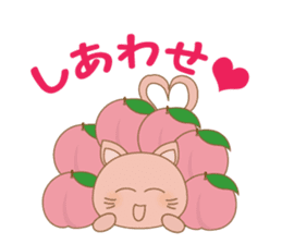 peachy cat sticker #12916225
