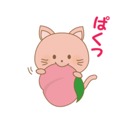 peachy cat sticker #12916226