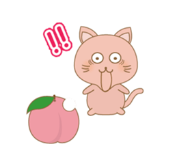 peachy cat sticker #12916229