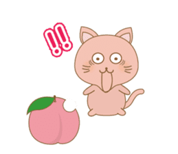 peachy cat sticker #12916229
