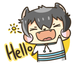 Curl cat-Part2 sticker #12916446