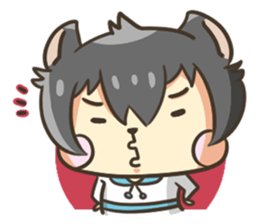 Curl cat-Part2 sticker #12916448