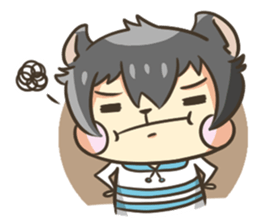 Curl cat-Part2 sticker #12916449