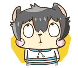 Curl cat-Part2 sticker #12916450