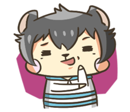 Curl cat-Part2 sticker #12916452