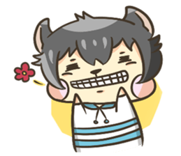 Curl cat-Part2 sticker #12916453