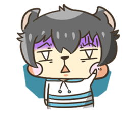 Curl cat-Part2 sticker #12916455