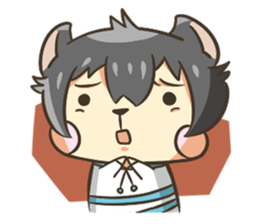 Curl cat-Part2 sticker #12916457