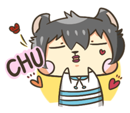 Curl cat-Part2 sticker #12916459