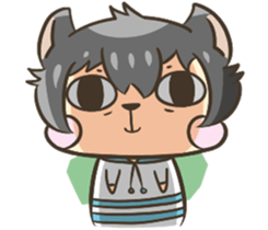 Curl cat-Part2 sticker #12916460