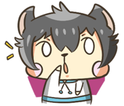 Curl cat-Part2 sticker #12916461