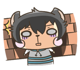 Curl cat-Part2 sticker #12916462