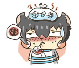 Curl cat-Part2 sticker #12916463