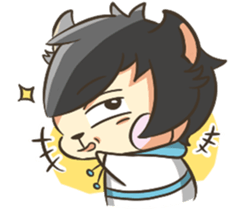 Curl cat-Part2 sticker #12916467