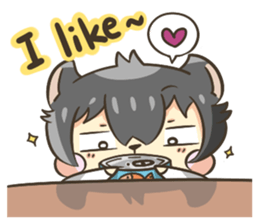 Curl cat-Part2 sticker #12916472