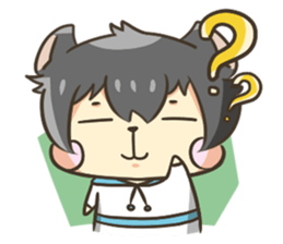 Curl cat-Part2 sticker #12916483