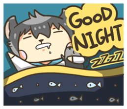 Curl cat-Part2 sticker #12916484