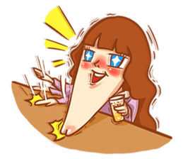 Chin girl.Have any chin can choose. sticker #12916766