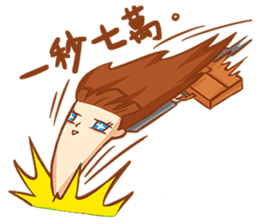 Chin girl.Have any chin can choose. sticker #12916774