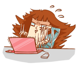 Chin girl.Have any chin can choose. sticker #12916777