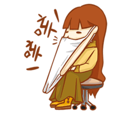 Chin girl.Have any chin can choose. sticker #12916778