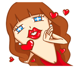 Chin girl.Have any chin can choose. sticker #12916785