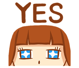 Chin girl.Have any chin can choose. sticker #12916798