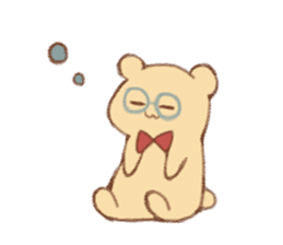 Girl of circle glasses sticker #12917304