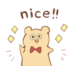 Girl of circle glasses sticker #12917319