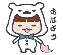 costume of a polar bear sticker #12918646