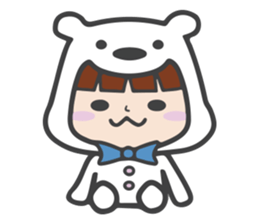costume of a polar bear sticker #12918647