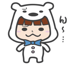 costume of a polar bear sticker #12918654