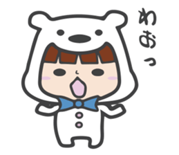 costume of a polar bear sticker #12918655